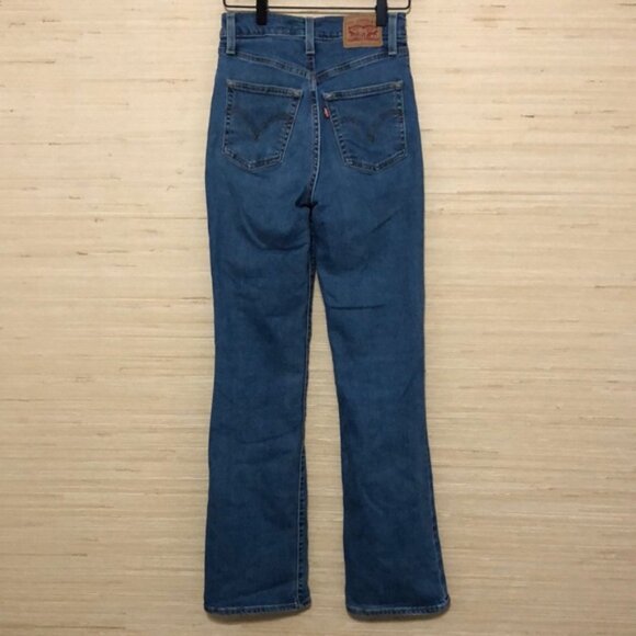 Levi's Blue Women's Ribcage Bootcut Jeans size 26 - Picture 5 of 10